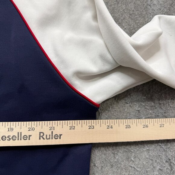 Polo Ralph Lauren Track Jacket Men L Blue White Red Knit Interlock VTG Full Zip - Picture 10 of 14